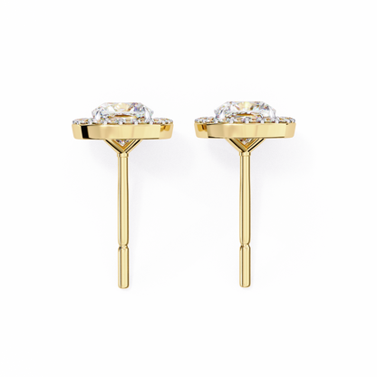 Zara Cushion Solitaire Lab Grown Diamond Studs