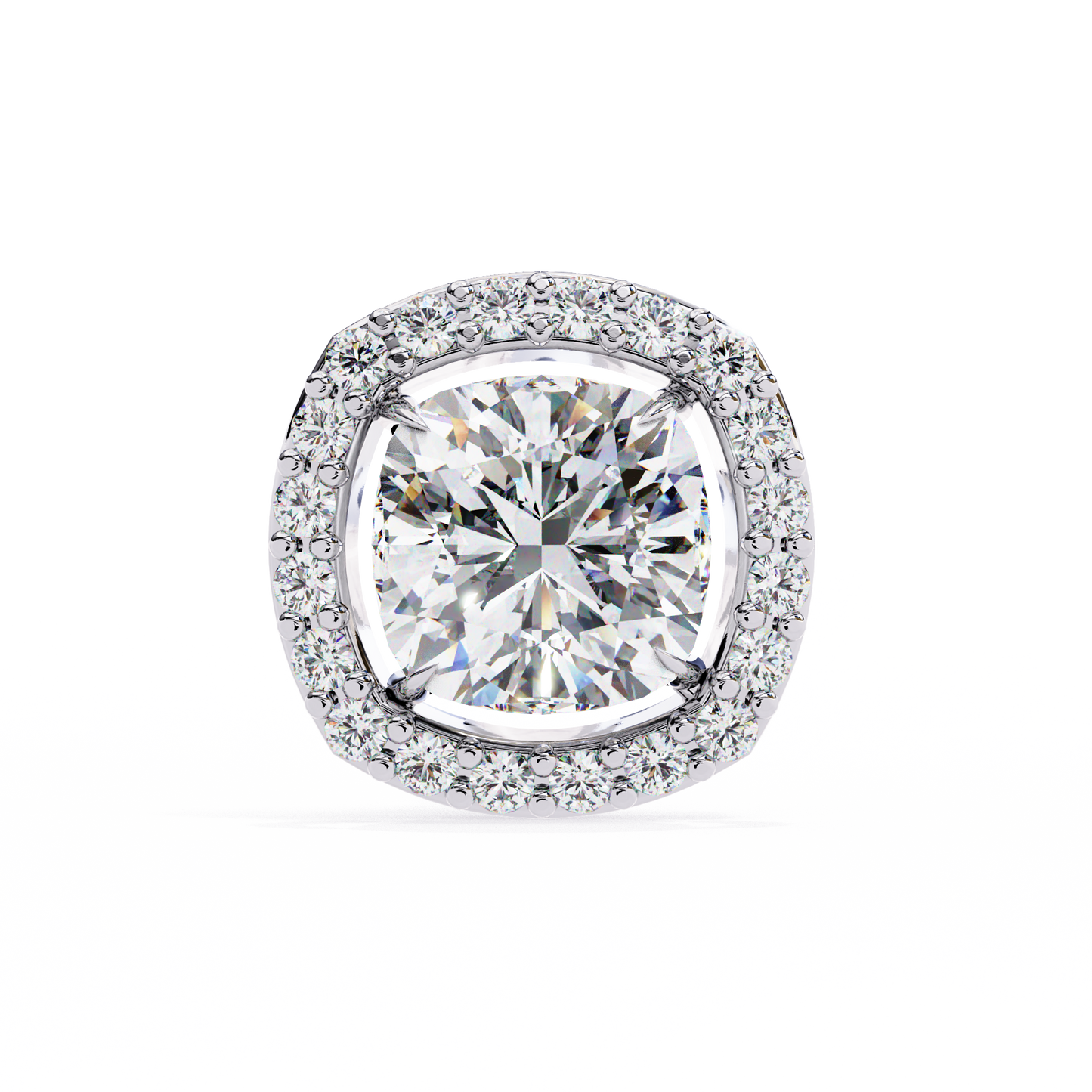 Zara Cushion Solitaire Lab Grown Diamond Studs
