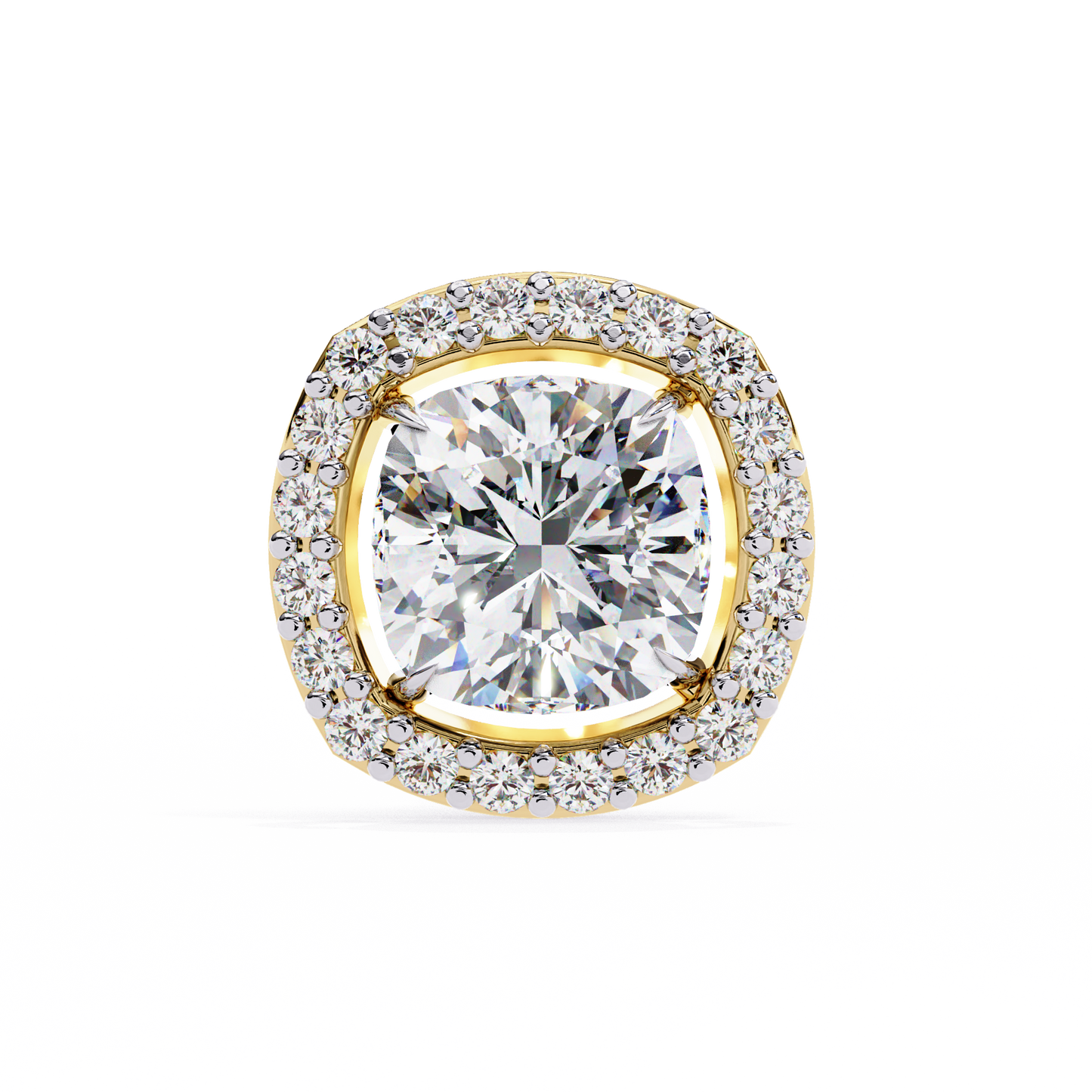 Zara Cushion Solitaire Lab Grown Diamond Studs