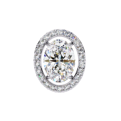 Zoya Oval Solitaire Lab Grown Diamond Studs