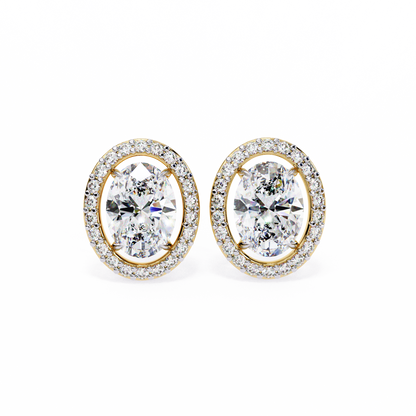Zoya Oval Solitaire Lab Grown Diamond Studs