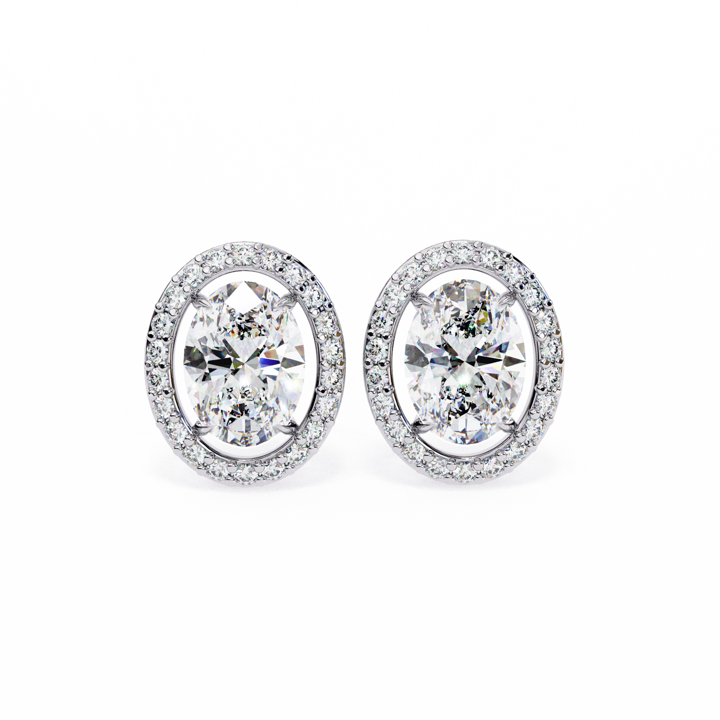 Zoya Oval Solitaire Lab Grown Diamond Studs