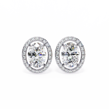 Zoya Oval Solitaire Lab Grown Diamond Studs