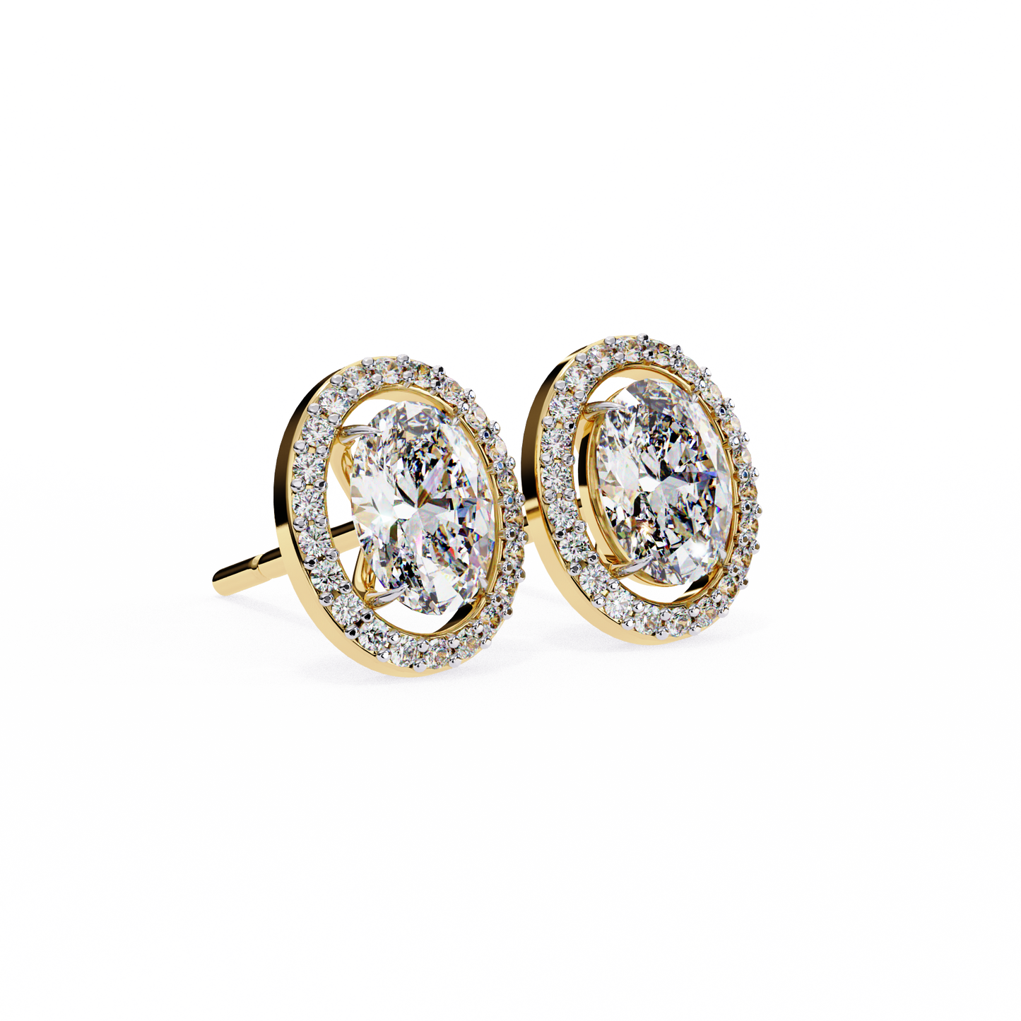 Zoya Oval Solitaire Lab Grown Diamond Studs