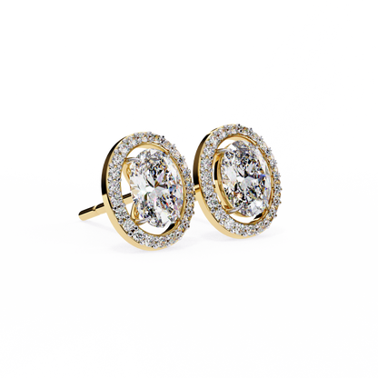 Zoya Oval Solitaire Lab Grown Diamond Studs