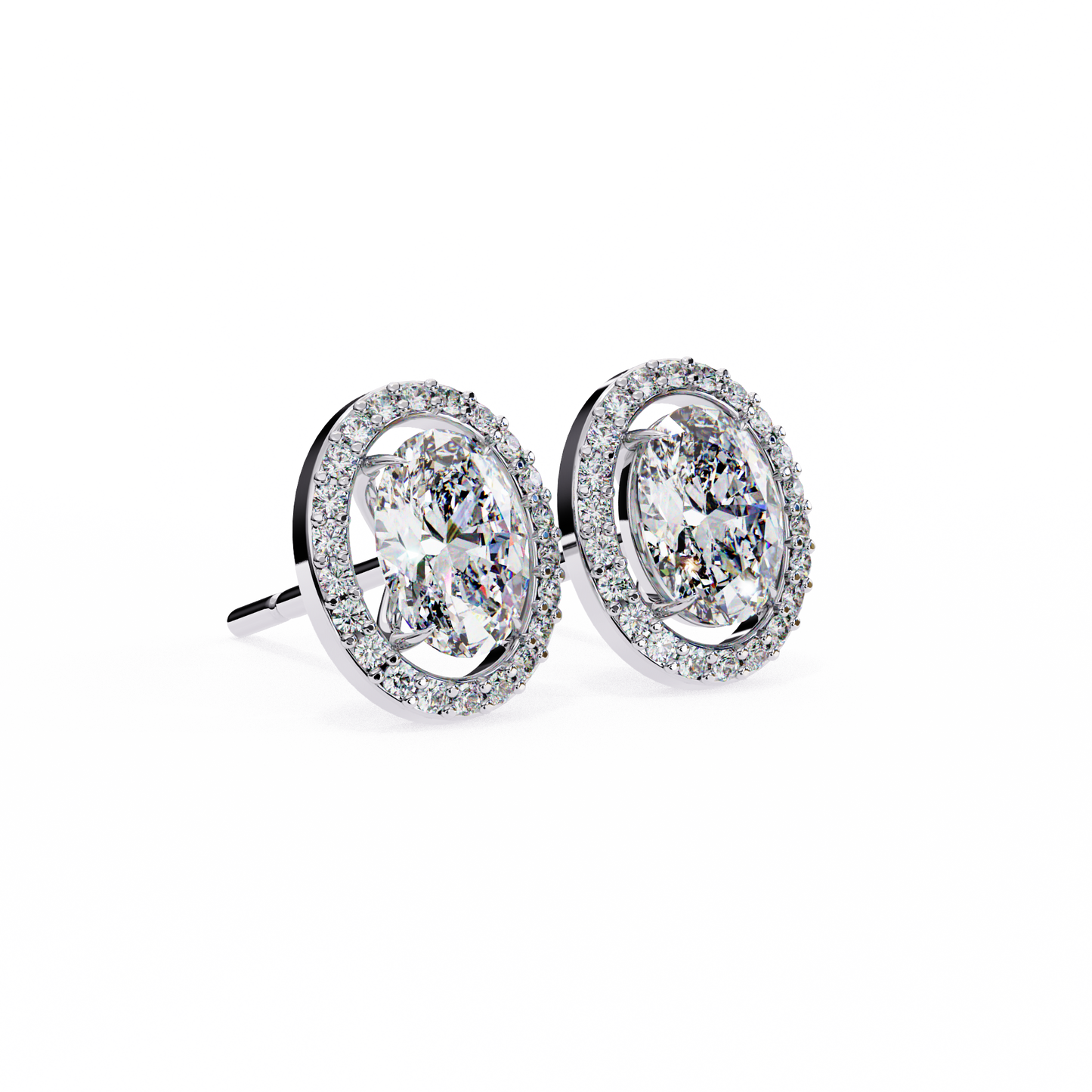Zoya Oval Solitaire Lab Grown Diamond Studs