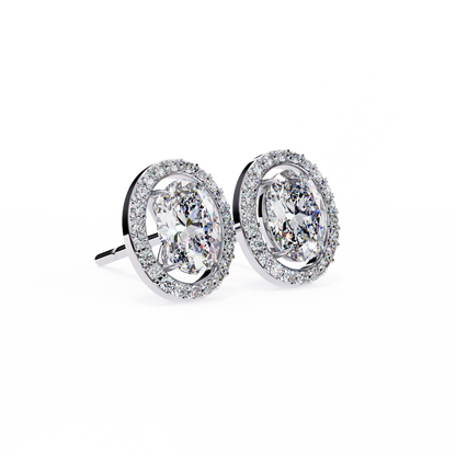 Zoya Oval Solitaire Lab Grown Diamond Studs