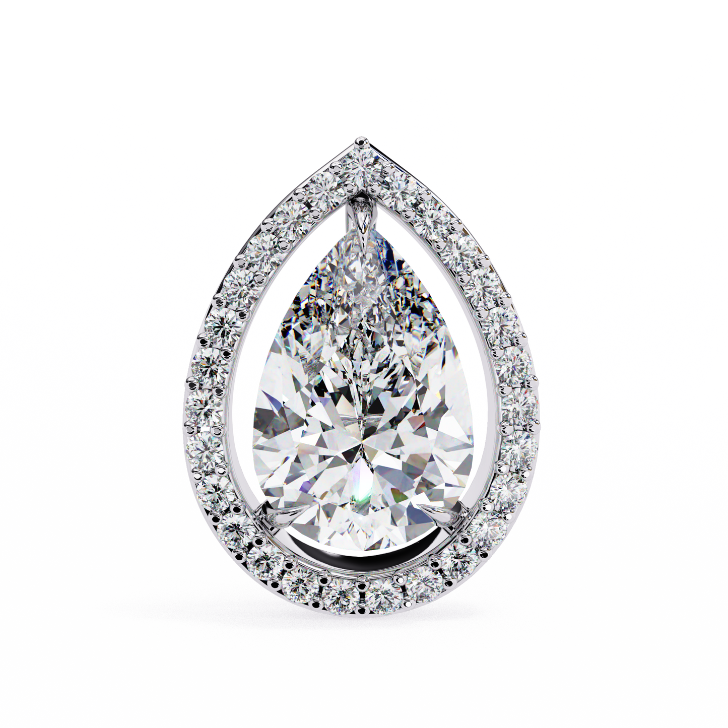 Seher Pear Solitaire Lab Grown Diamond Studs