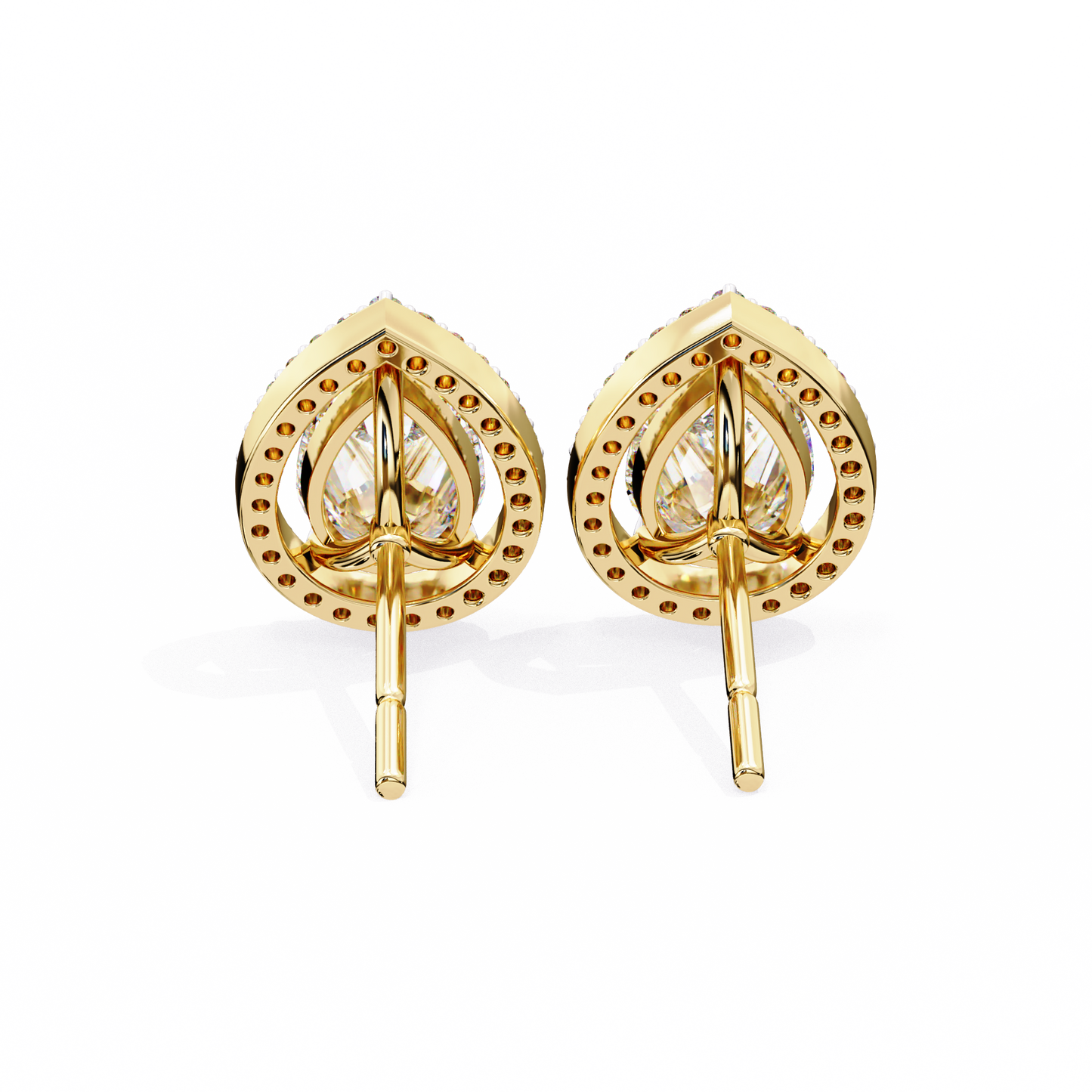 Seher Pear Solitaire Lab Grown Diamond Studs