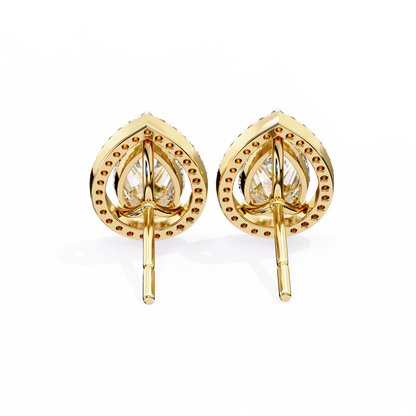 Seher Pear Solitaire Lab Grown Diamond Studs