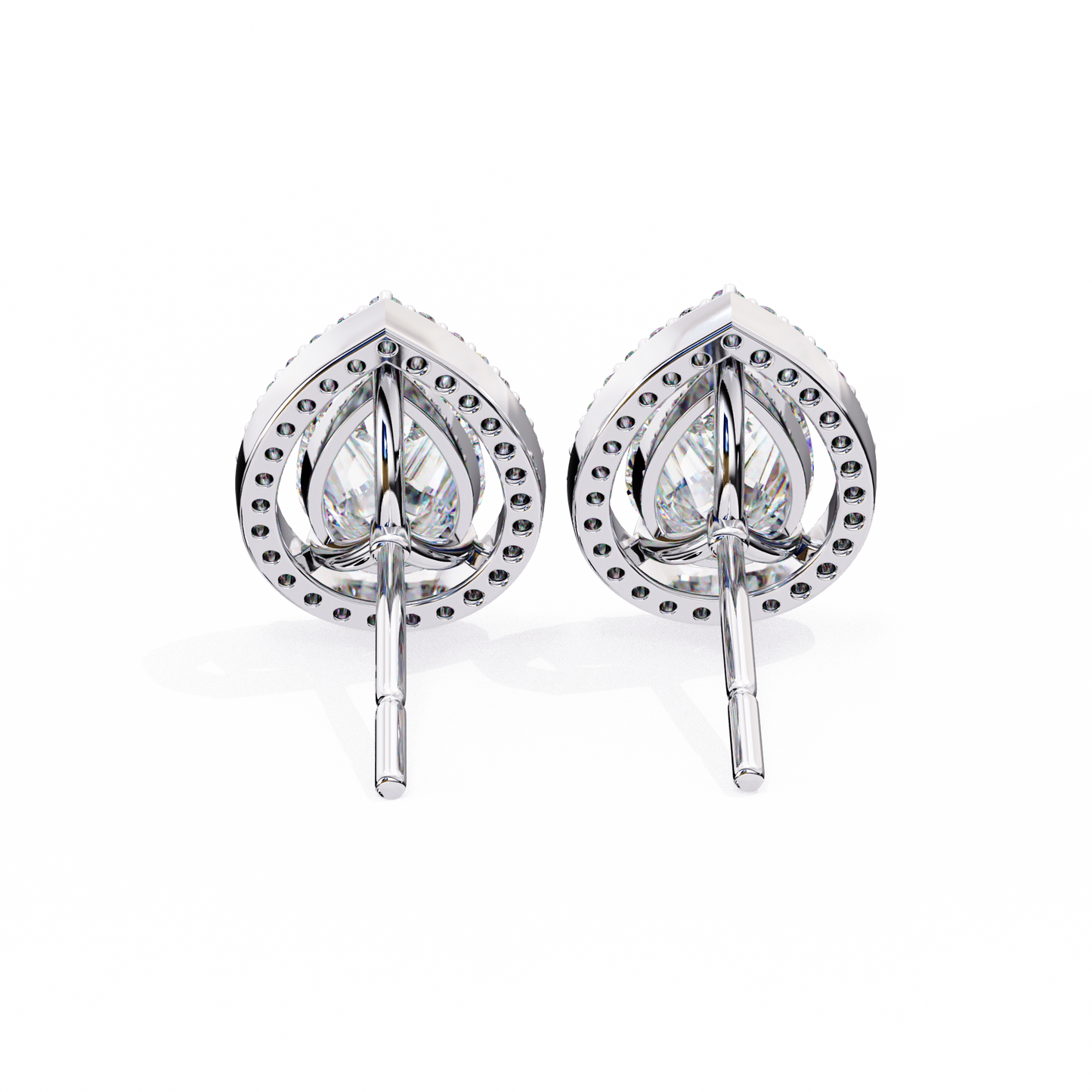 Seher Pear Solitaire Lab Grown Diamond Studs