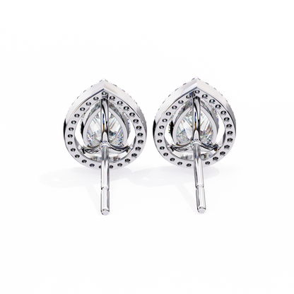 Seher Pear Solitaire Lab Grown Diamond Studs