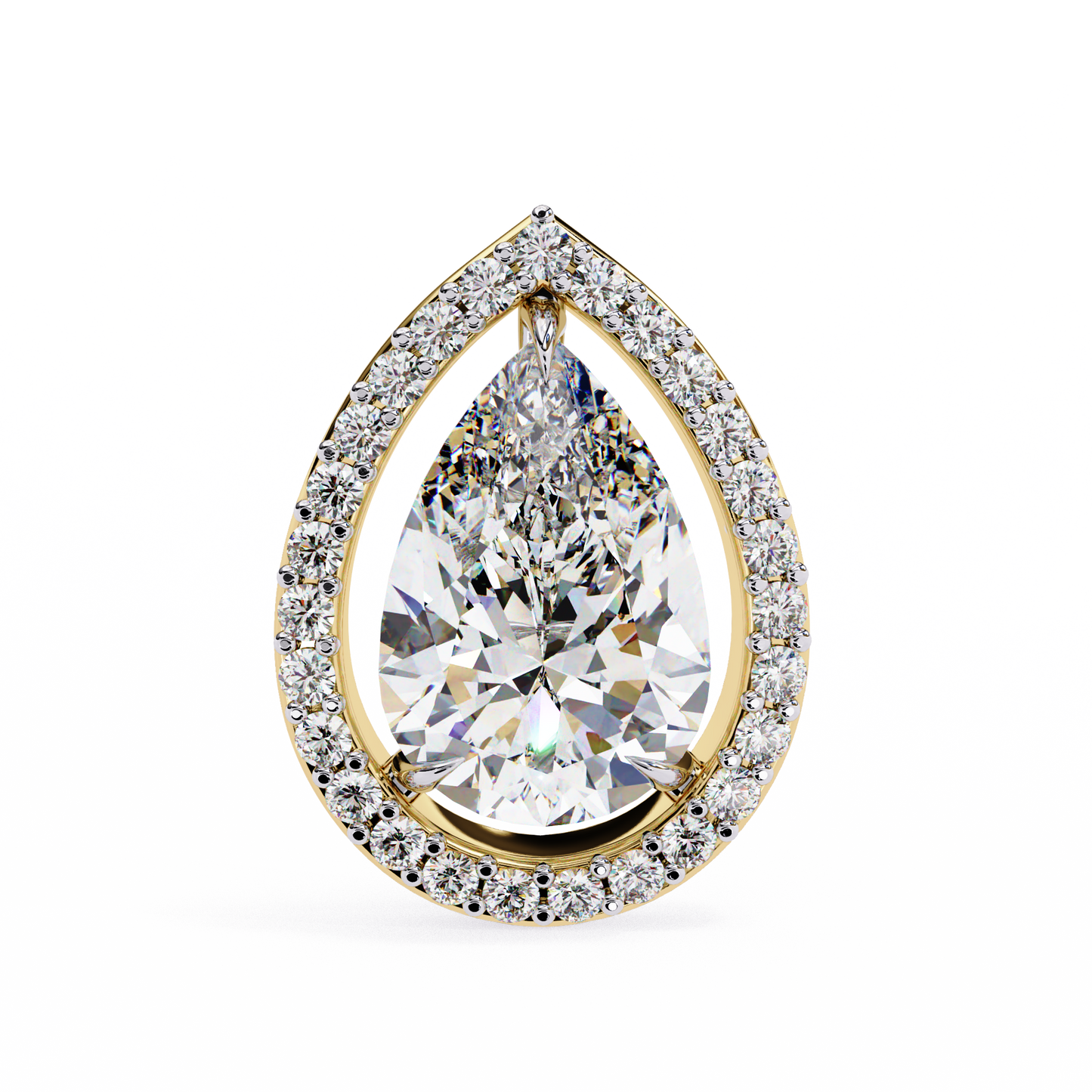 Seher Pear Solitaire Lab Grown Diamond Studs