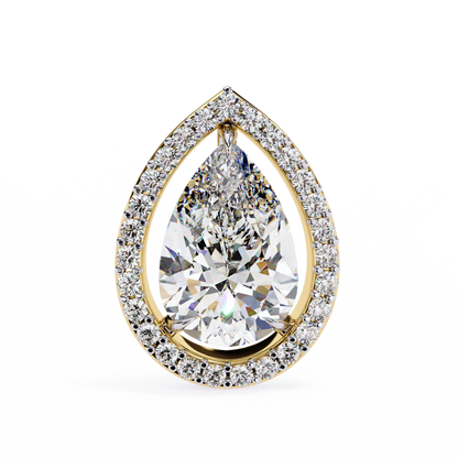 Seher Pear Solitaire Lab Grown Diamond Studs
