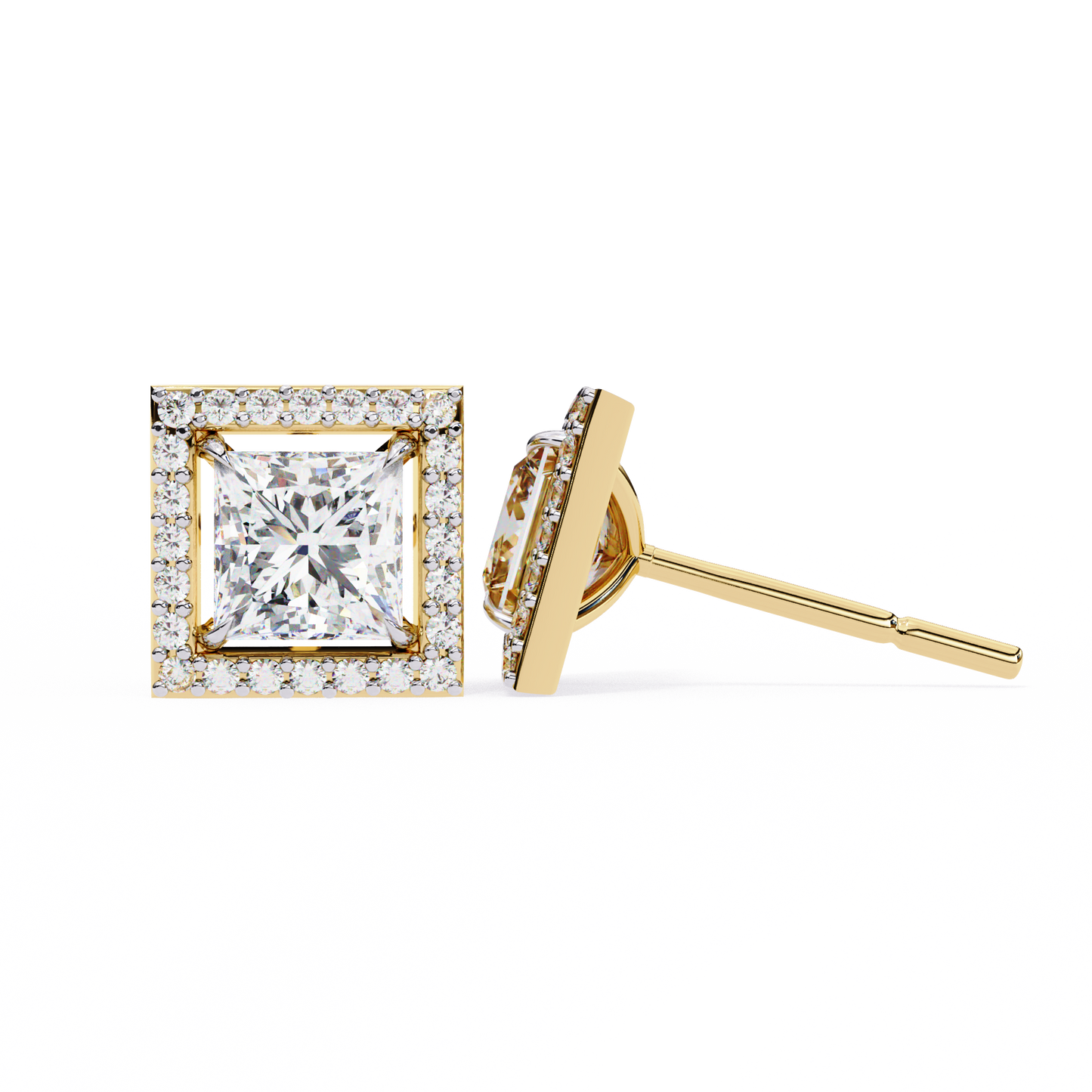 Shanaya Princess Solitaire Lab Grown Diamond Stud