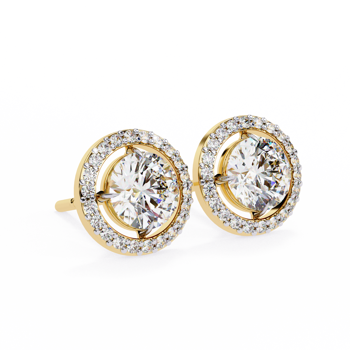 Sanya Round Solitaire Lab Grown Diamond Studs