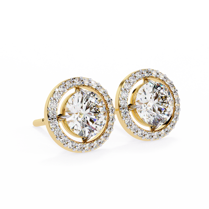 Sanya Round Solitaire Lab Grown Diamond Studs