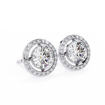 Sanya Round Solitaire Lab Grown Diamond Studs