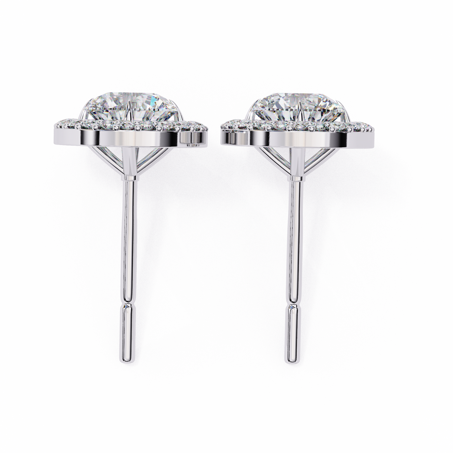Sanya Round Solitaire Lab Grown Diamond Studs