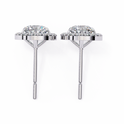 Sanya Round Solitaire Lab Grown Diamond Studs