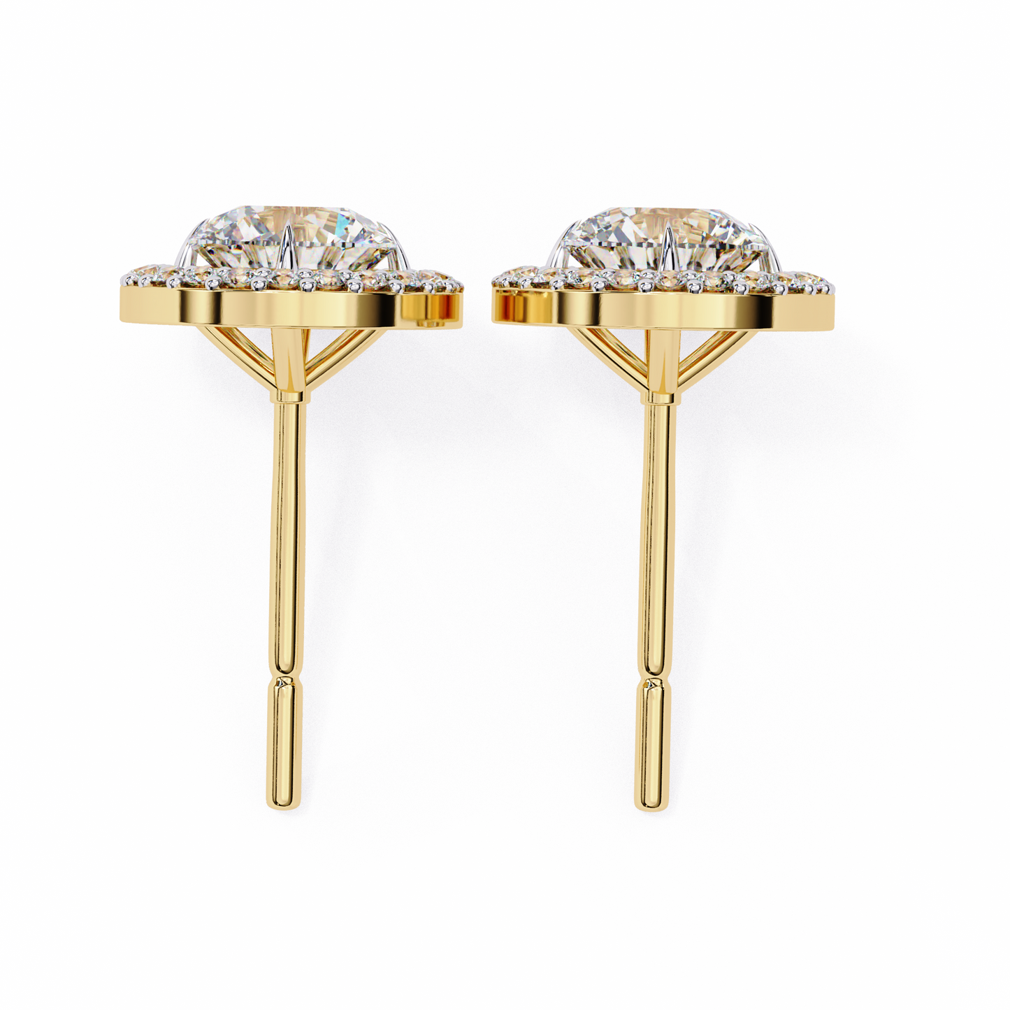 Sanya Round Solitaire Lab Grown Diamond Studs