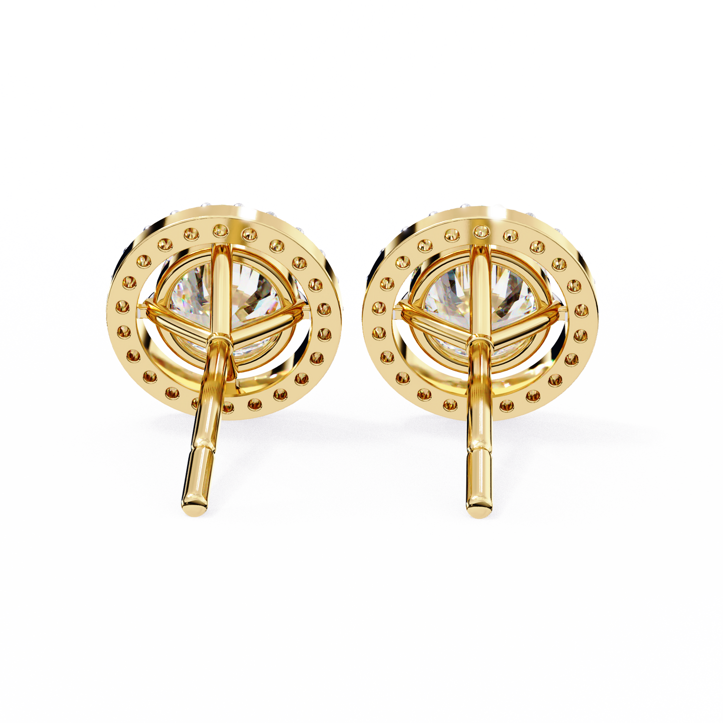 Sanya Round Solitaire Lab Grown Diamond Studs
