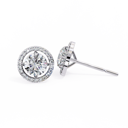 Sanya Round Solitaire Lab Grown Diamond Studs