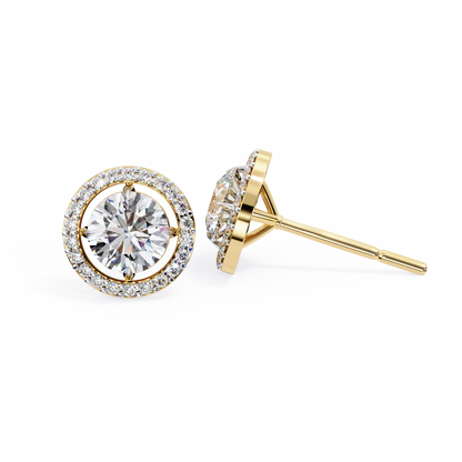 Sanya Round Solitaire Lab Grown Diamond Studs