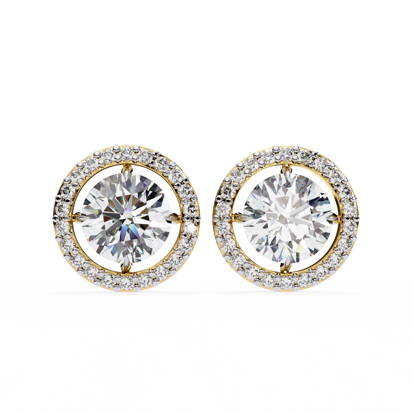 Sanya Round Solitaire Lab Grown Diamond Studs