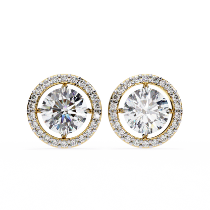 Sanya Round Solitaire Lab Grown Diamond Studs