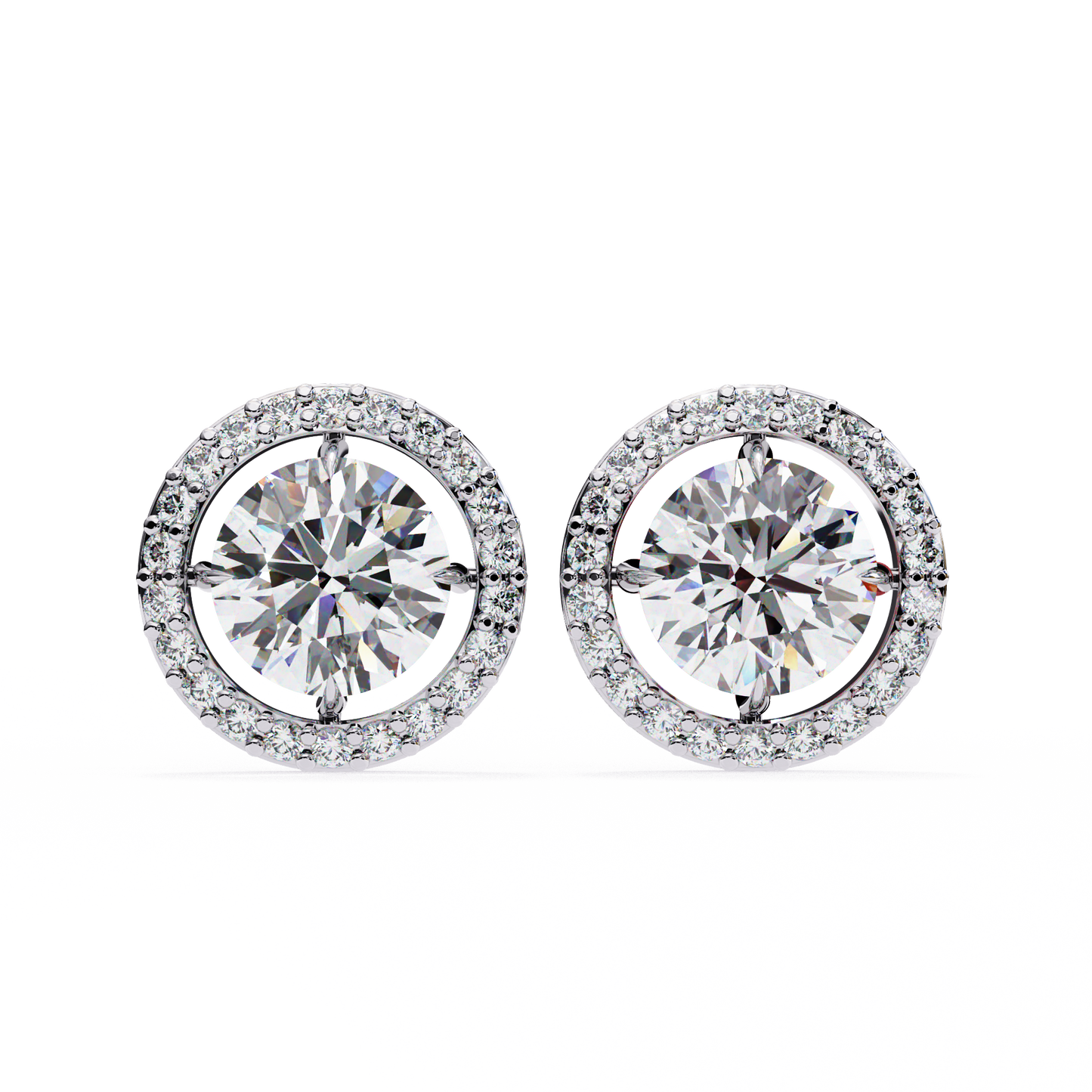 Sanya Round Solitaire Lab Grown Diamond Studs