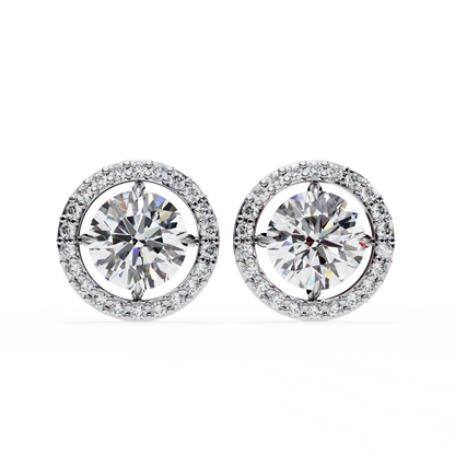Sanya Round Solitaire Lab Grown Diamond Studs