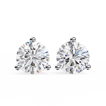 Round Lab Grown Solitaire Stud