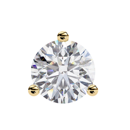 Round Lab Grown Solitaire Stud