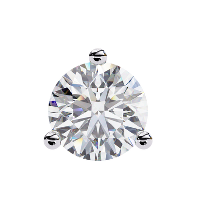 Round Lab Grown Solitaire Stud