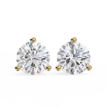 Round Lab Grown Solitaire Stud