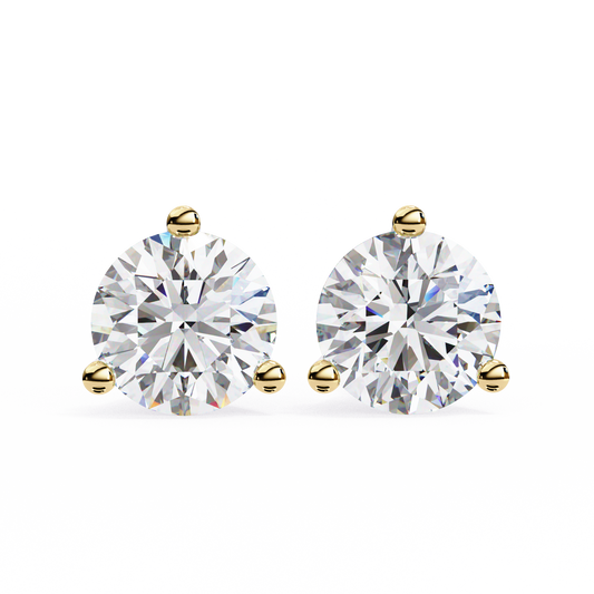 Round Lab Grown Solitaire Stud