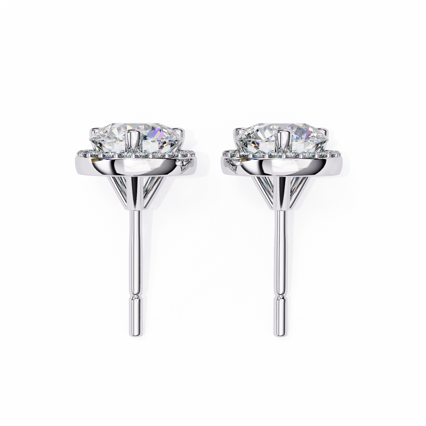 Mira Round Solitaire Lab Grown Diamond Studs