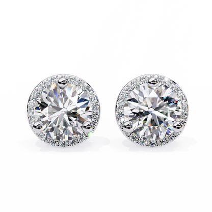 Mira Round Solitaire Lab Grown Diamond Studs