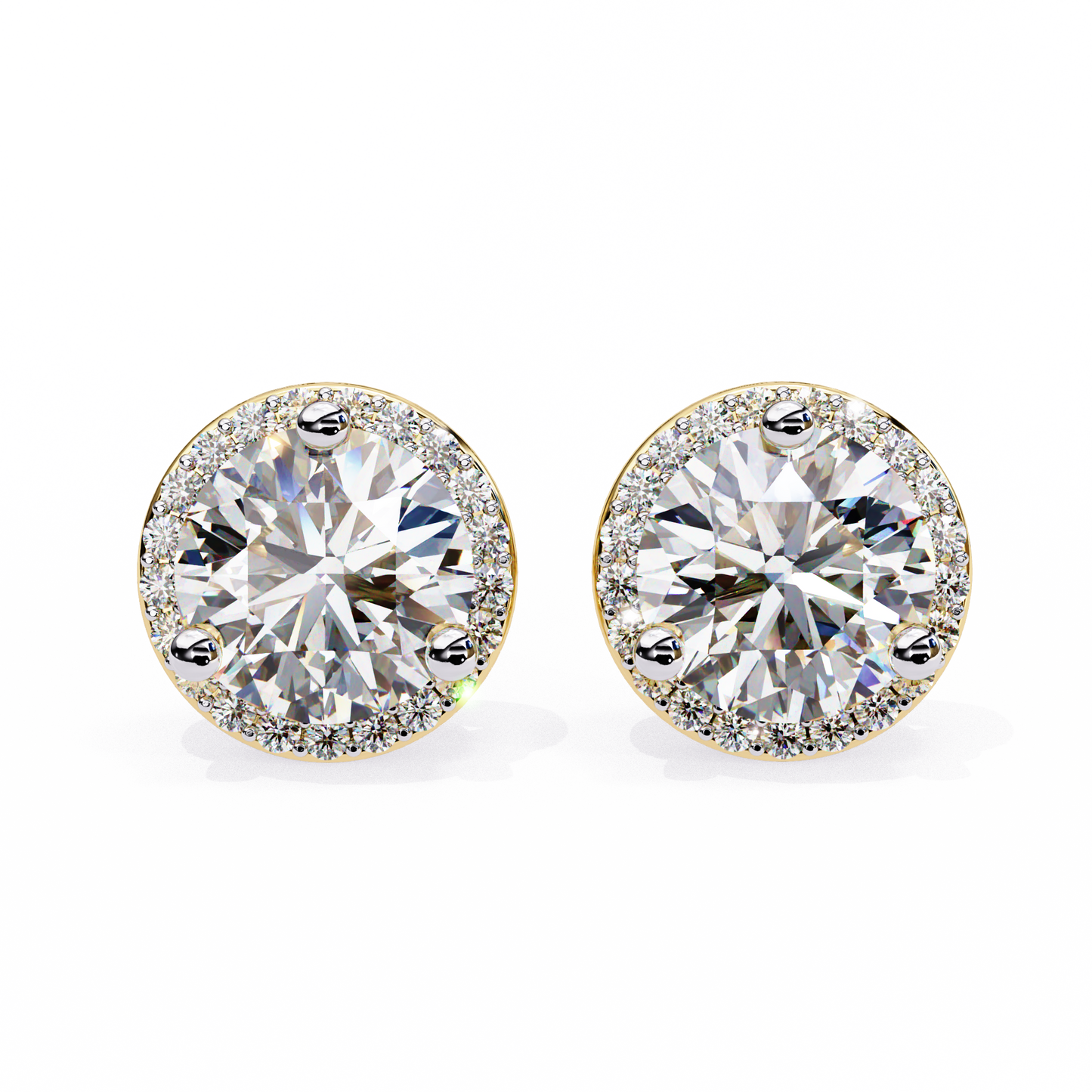 Mira Round Solitaire Lab Grown Diamond Studs
