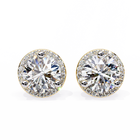 Mira Round Solitaire Lab Grown Diamond Studs