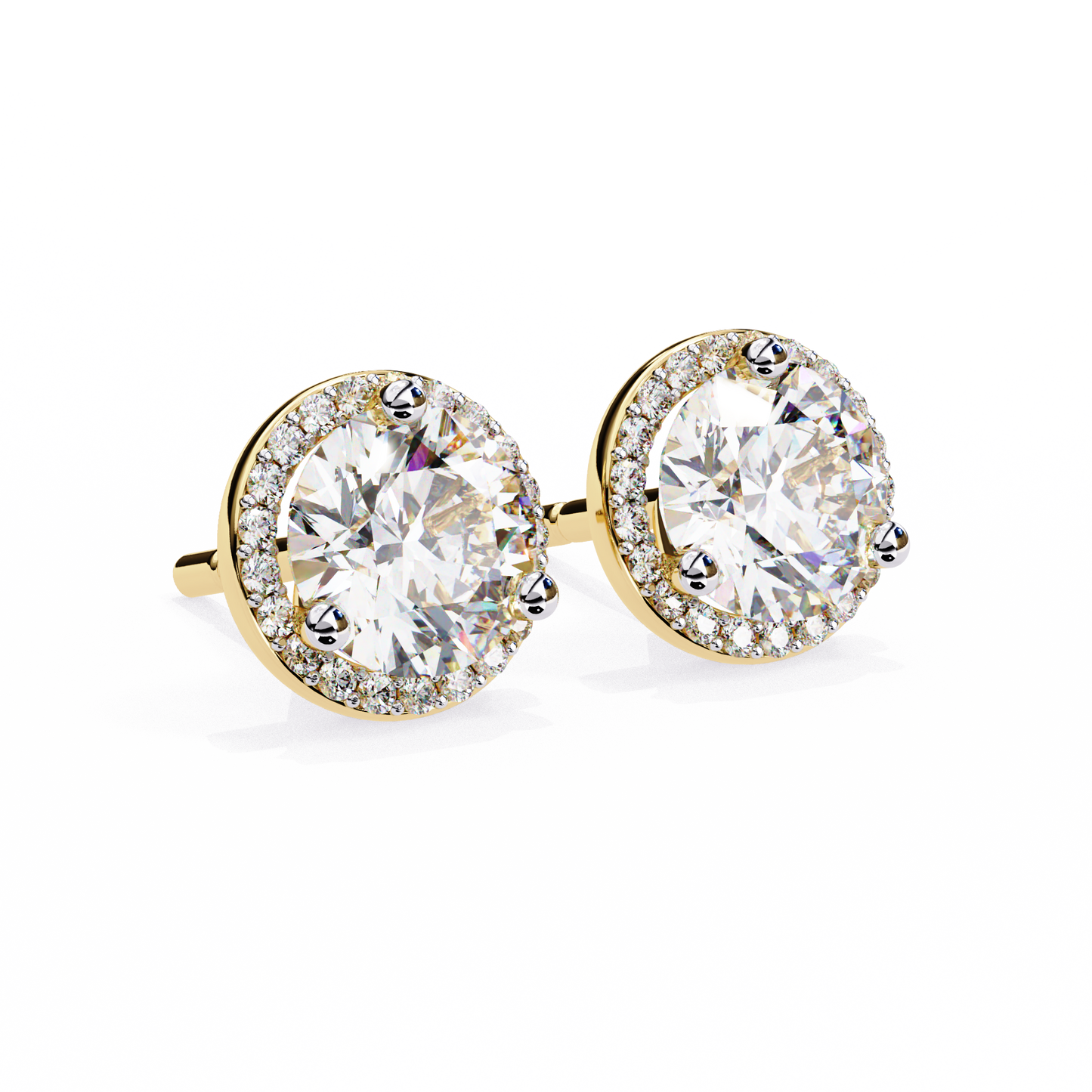 Mira Round Solitaire Lab Grown Diamond Studs
