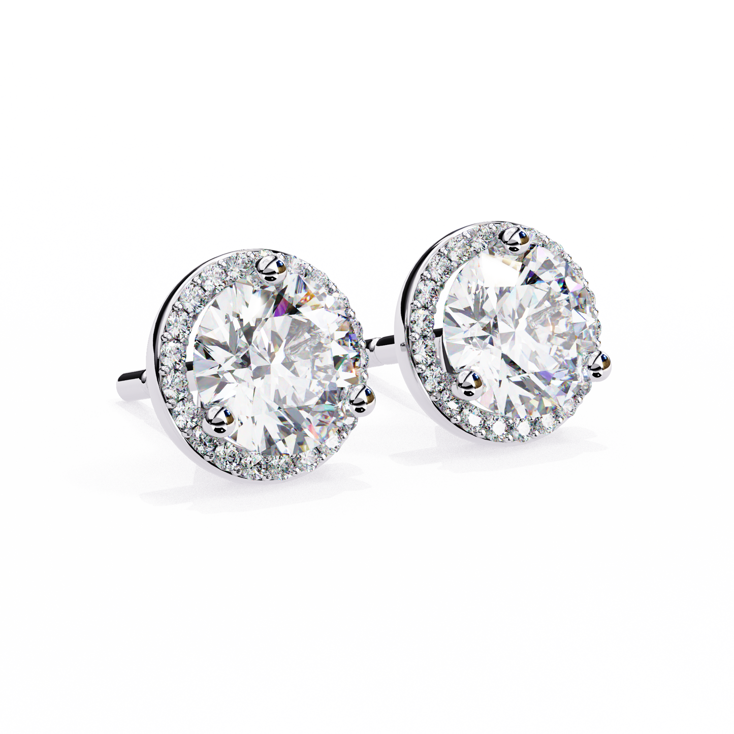 Mira Round Solitaire Lab Grown Diamond Studs