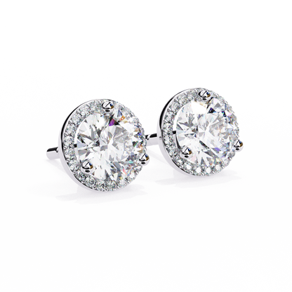 Mira Round Solitaire Lab Grown Diamond Studs