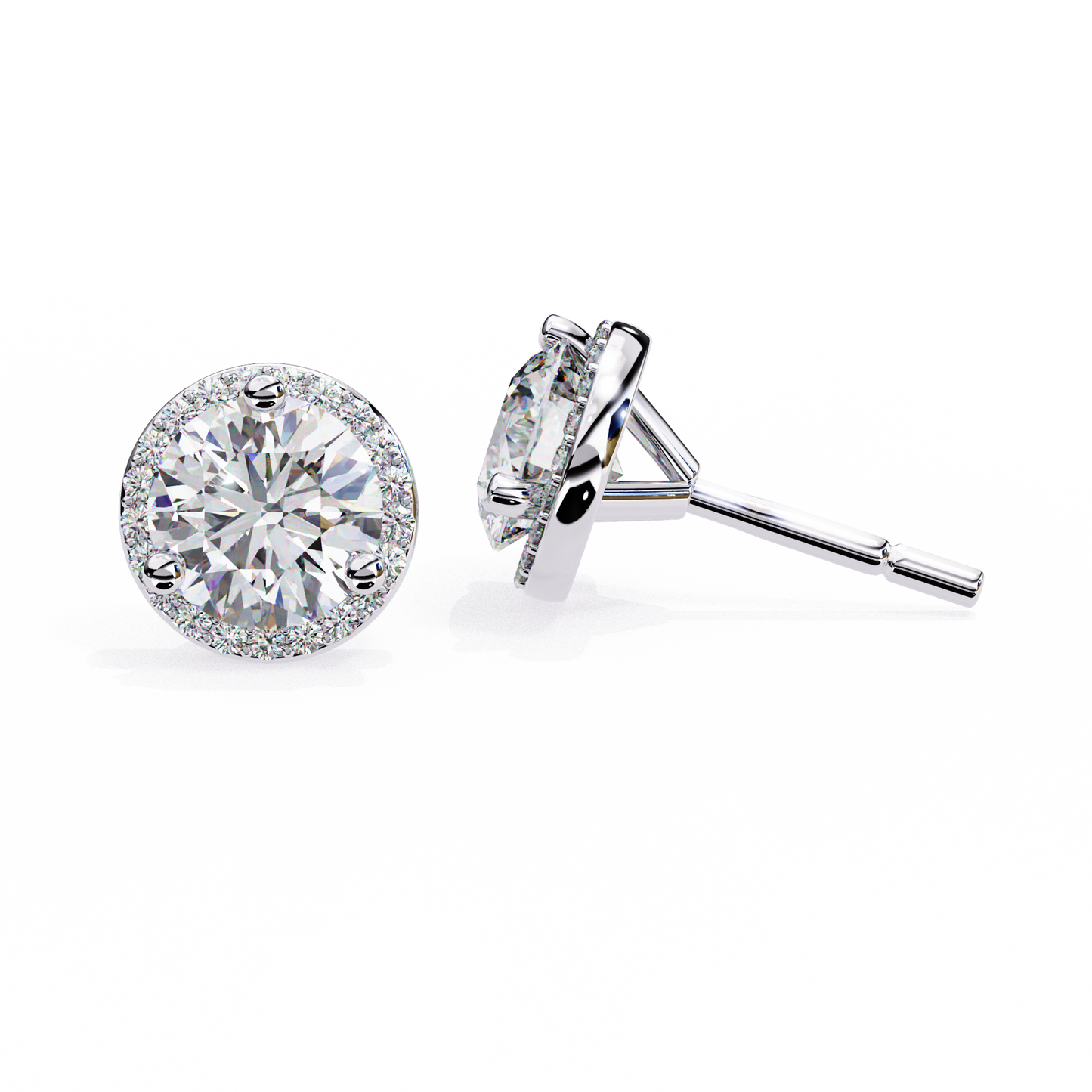 Mira Round Solitaire Lab Grown Diamond Studs
