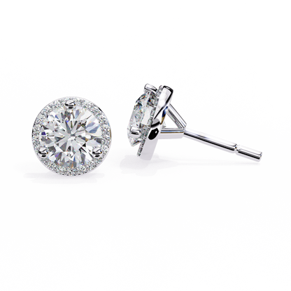 Mira Round Solitaire Lab Grown Diamond Studs