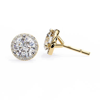 Mira Round Solitaire Lab Grown Diamond Studs