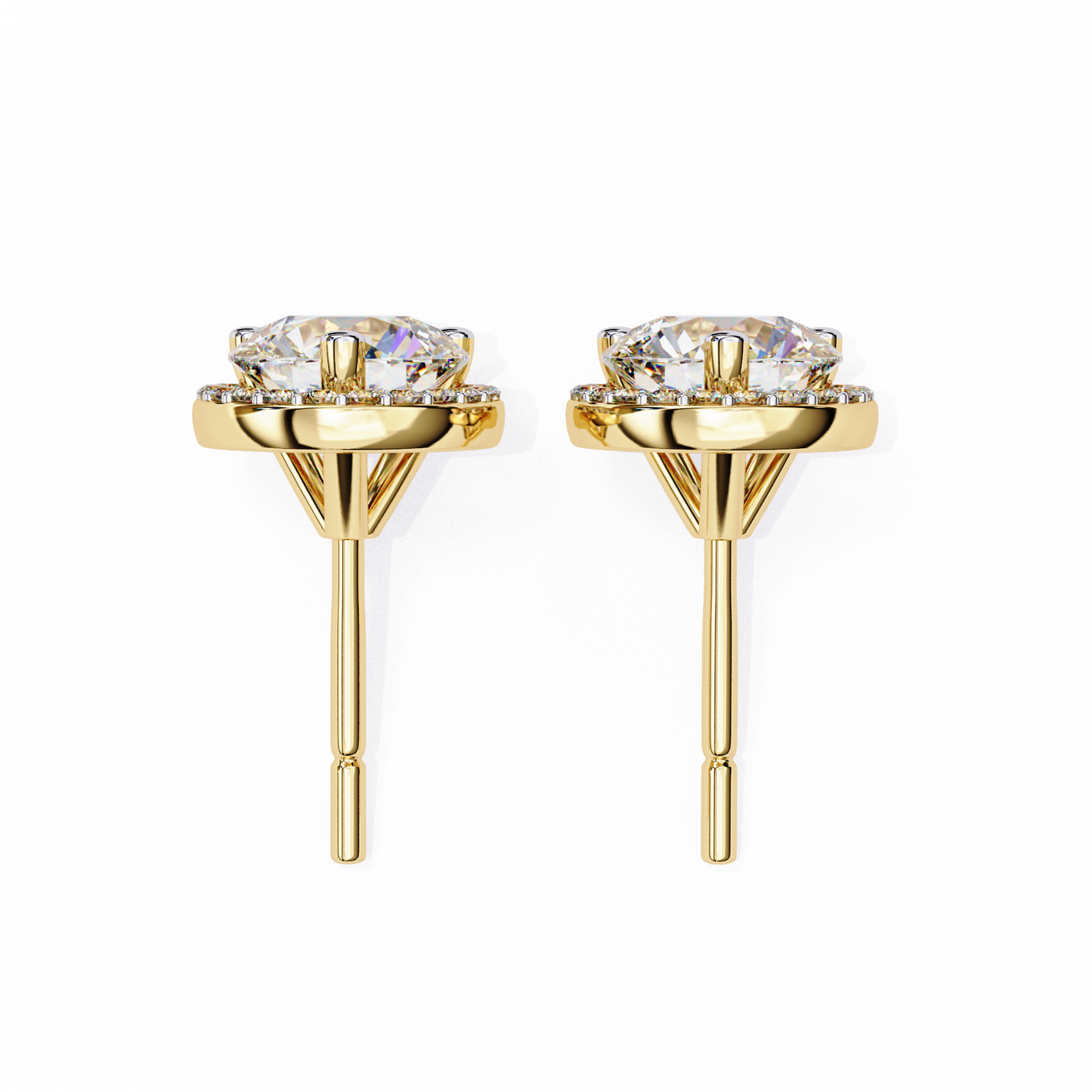 Mira Round Solitaire Lab Grown Diamond Studs