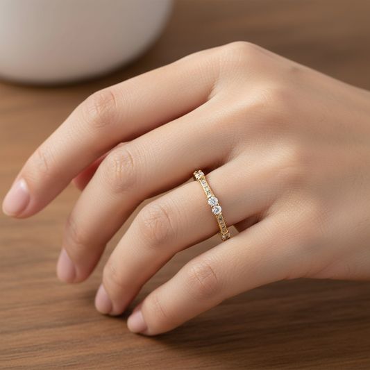Double Dia Round Eternity Band