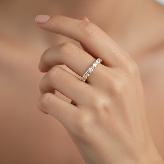 Radiant Cut Horizontal Eternity Band